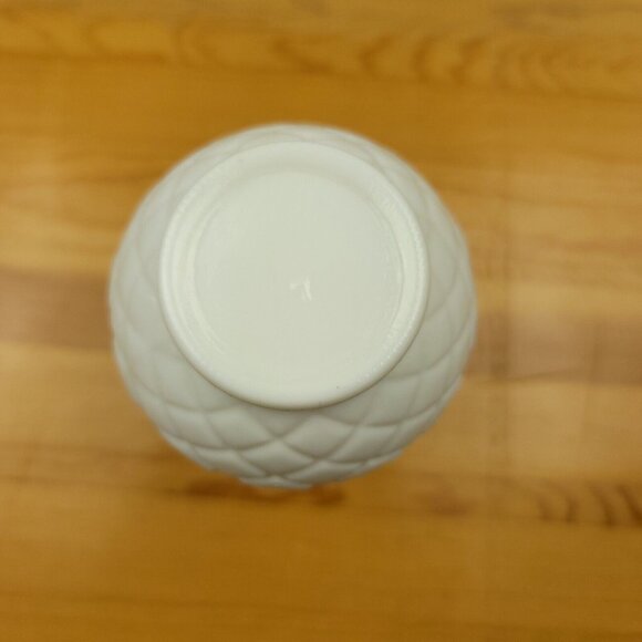 Vintage Loeffler Randall Cross Hatched Milk Glass Bud Vase Mid-Century Hobnail - Picture 6 of 9